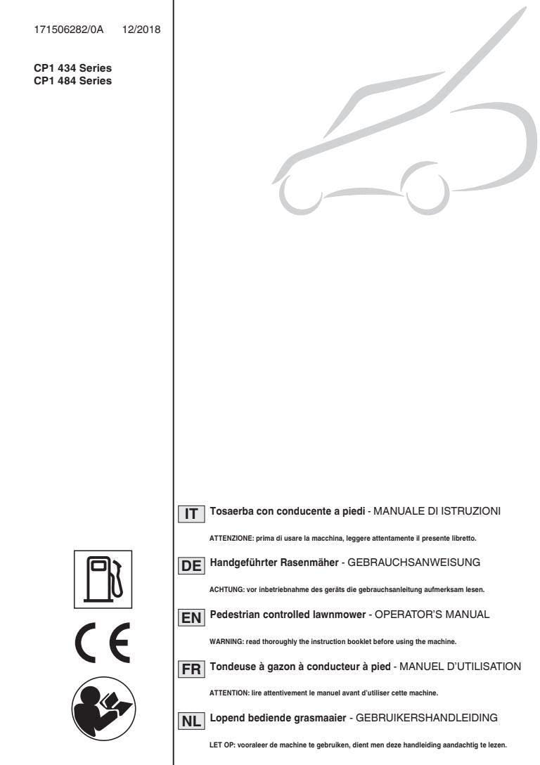 Stiga Lawn Mower Manual (CP1 434 & CP1 484 Series, PDF Download)