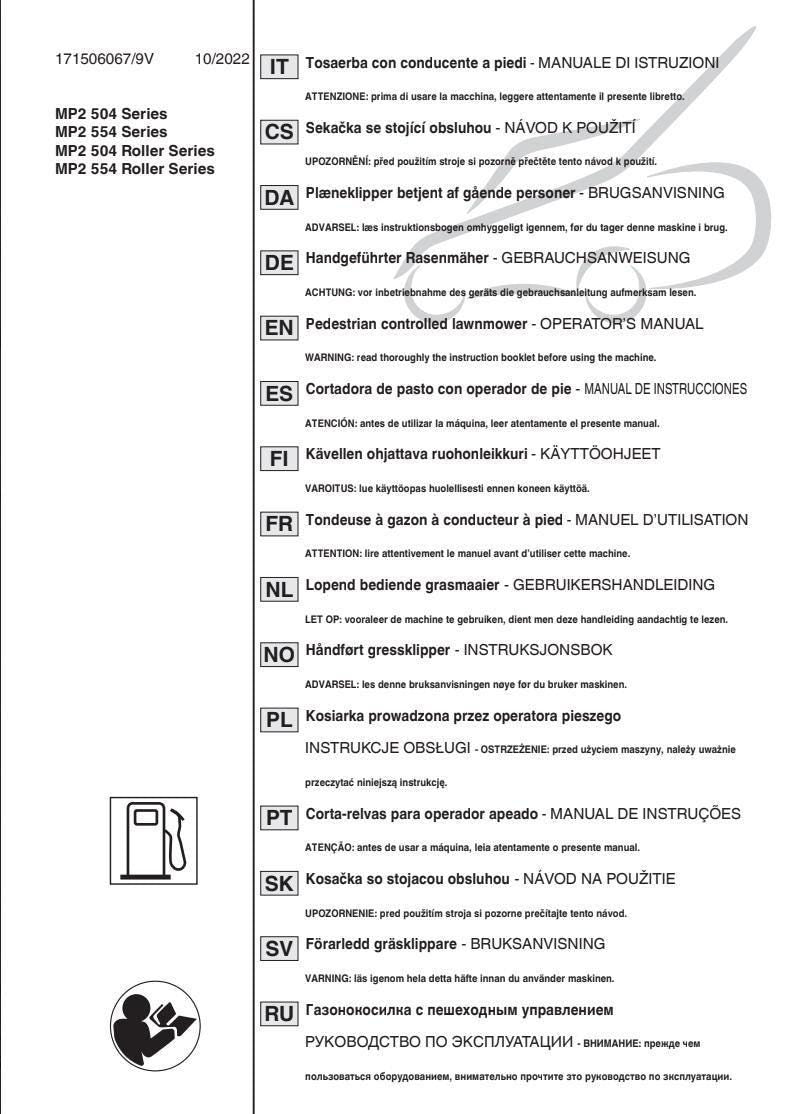 Operators Manual: Stiga MP2 504 and 554 Series - Digital PDF Download
