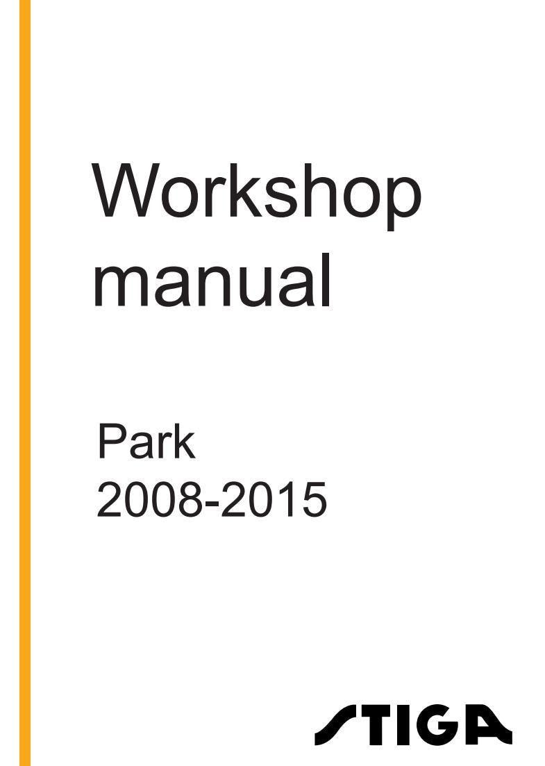Stiga Park Service Manual - Digital PDF for 2008-2015 Mowers