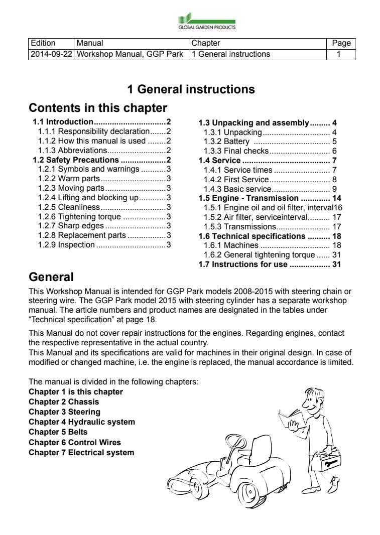 Stiga Park Service Manual - Digital PDF for 2008-2015 Mowers