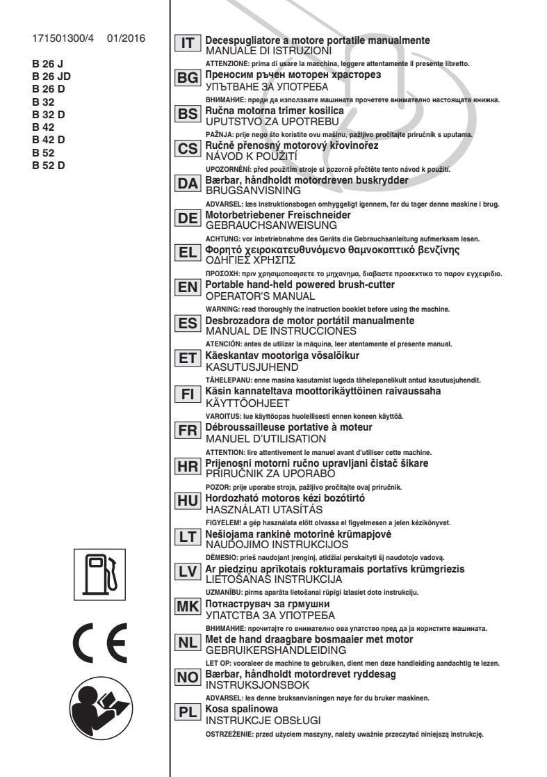 Stiga B-Series Brush Cutter Owners Manual (PDF Download)