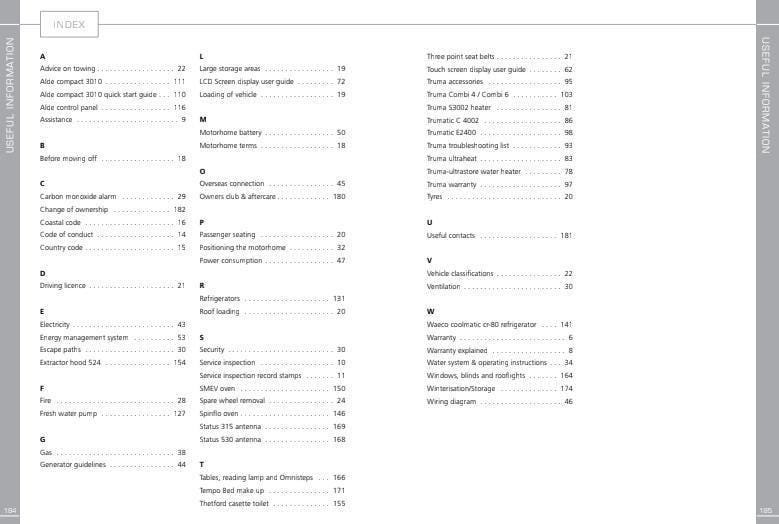 Autocruise Motorhome Manual, Starburst & Starfire (2008 PDF Download)