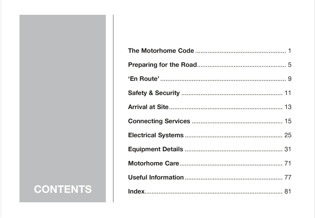 Swift Royale 610 Motorhome Manual (2001 Digital Download)