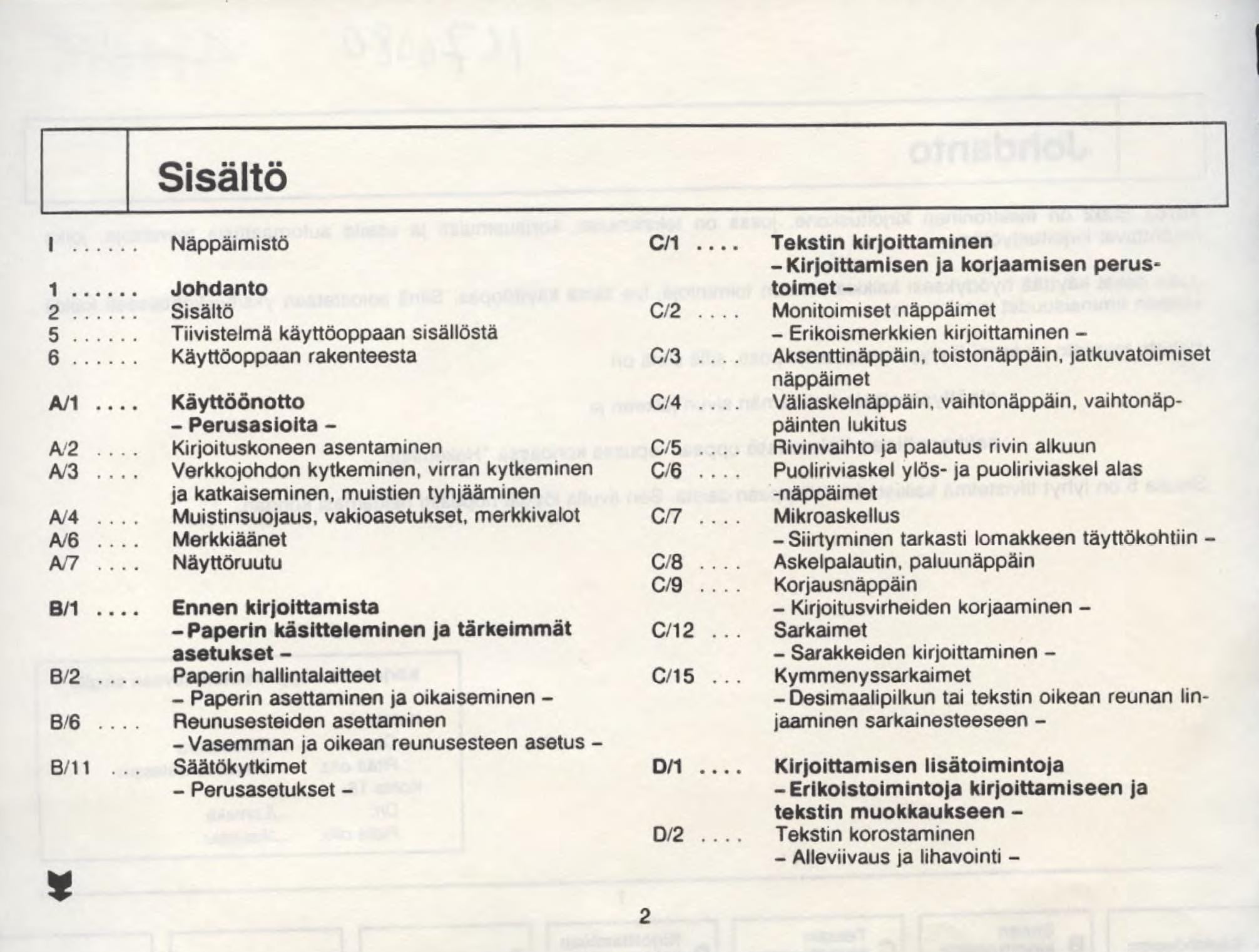 Xerox 6002 User Guide, Finnish Typewriter (Operating & Troubleshooting)