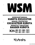Kubota KH Excavator Manual: Workshop Repair Guide for KH36-KH151