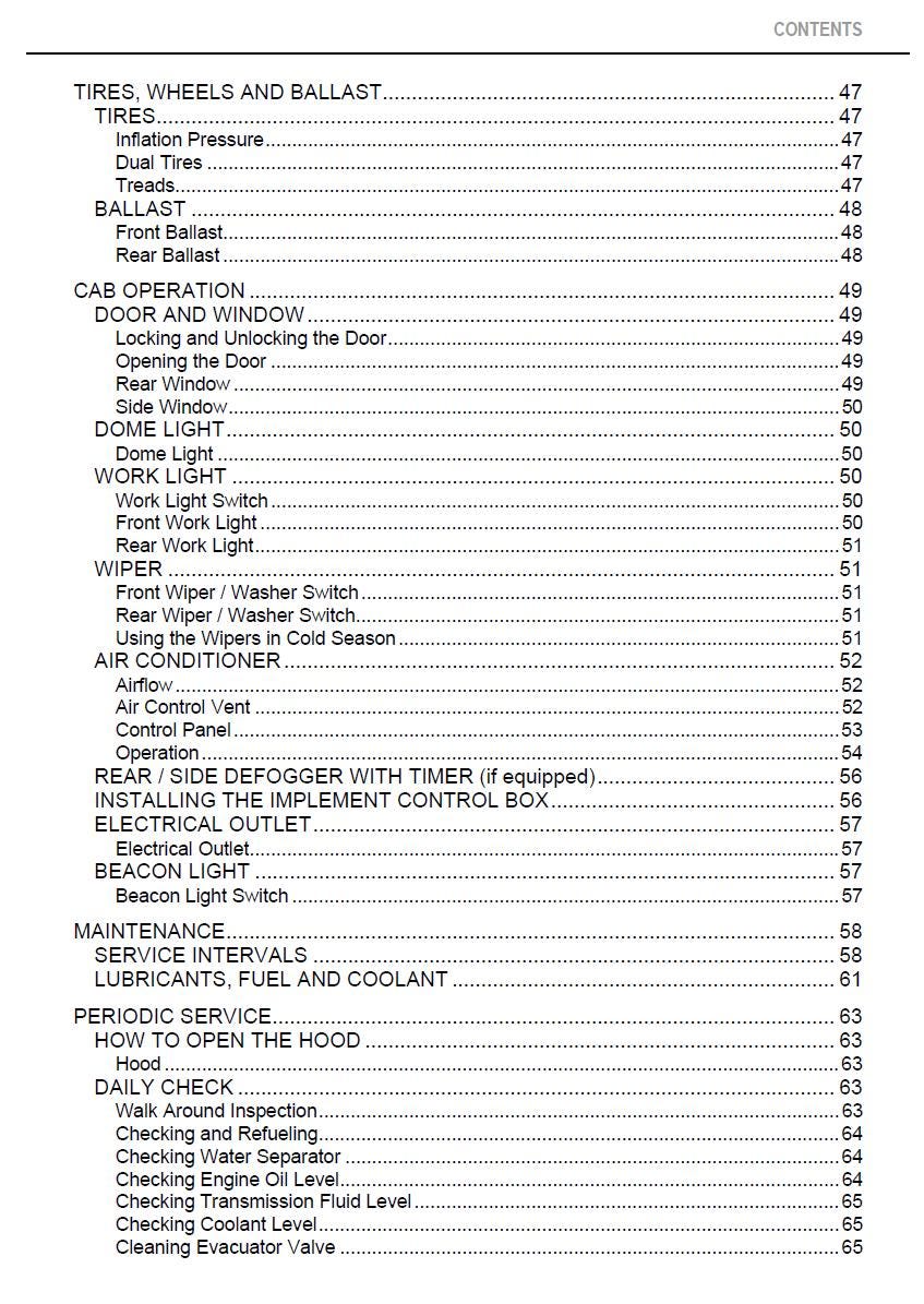 Kubota M8540 NARROW Cab Tractor Operators Manual (2009 Edition)