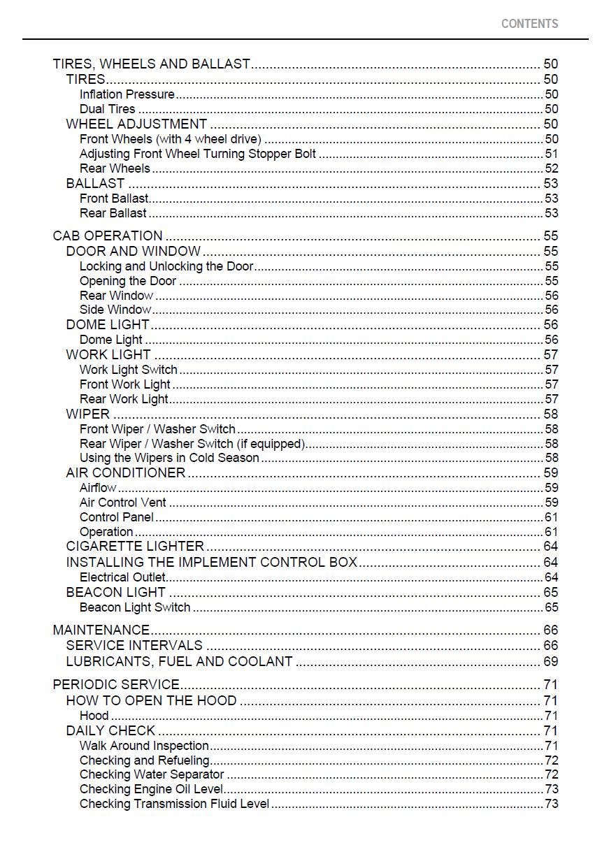 Kubota M108S Tractor Operators Manual (2010 Edition)