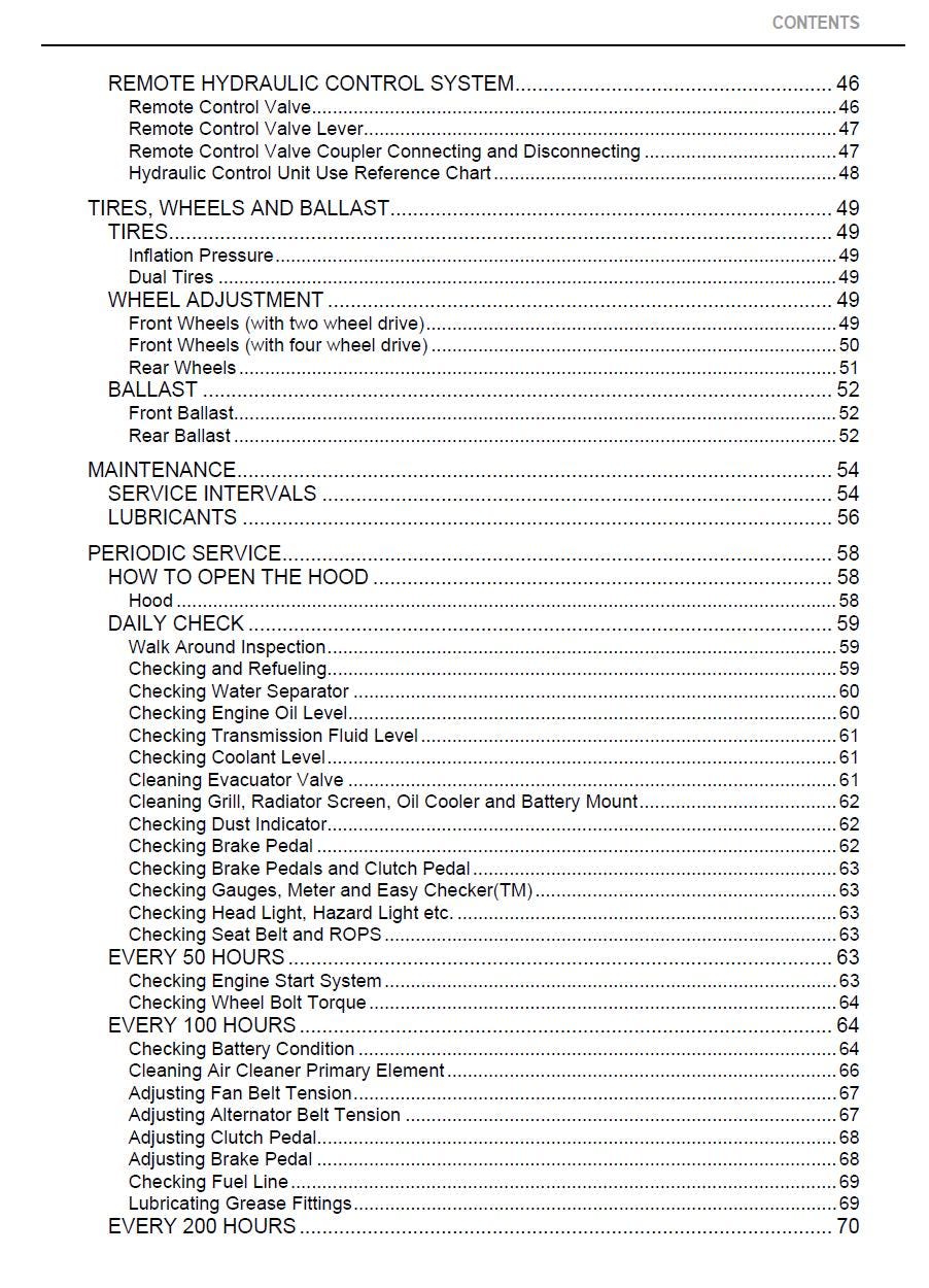 Kubota M5040 / M6040 / M7040 ROPS Tractor Operators Manual (2006 Edition)