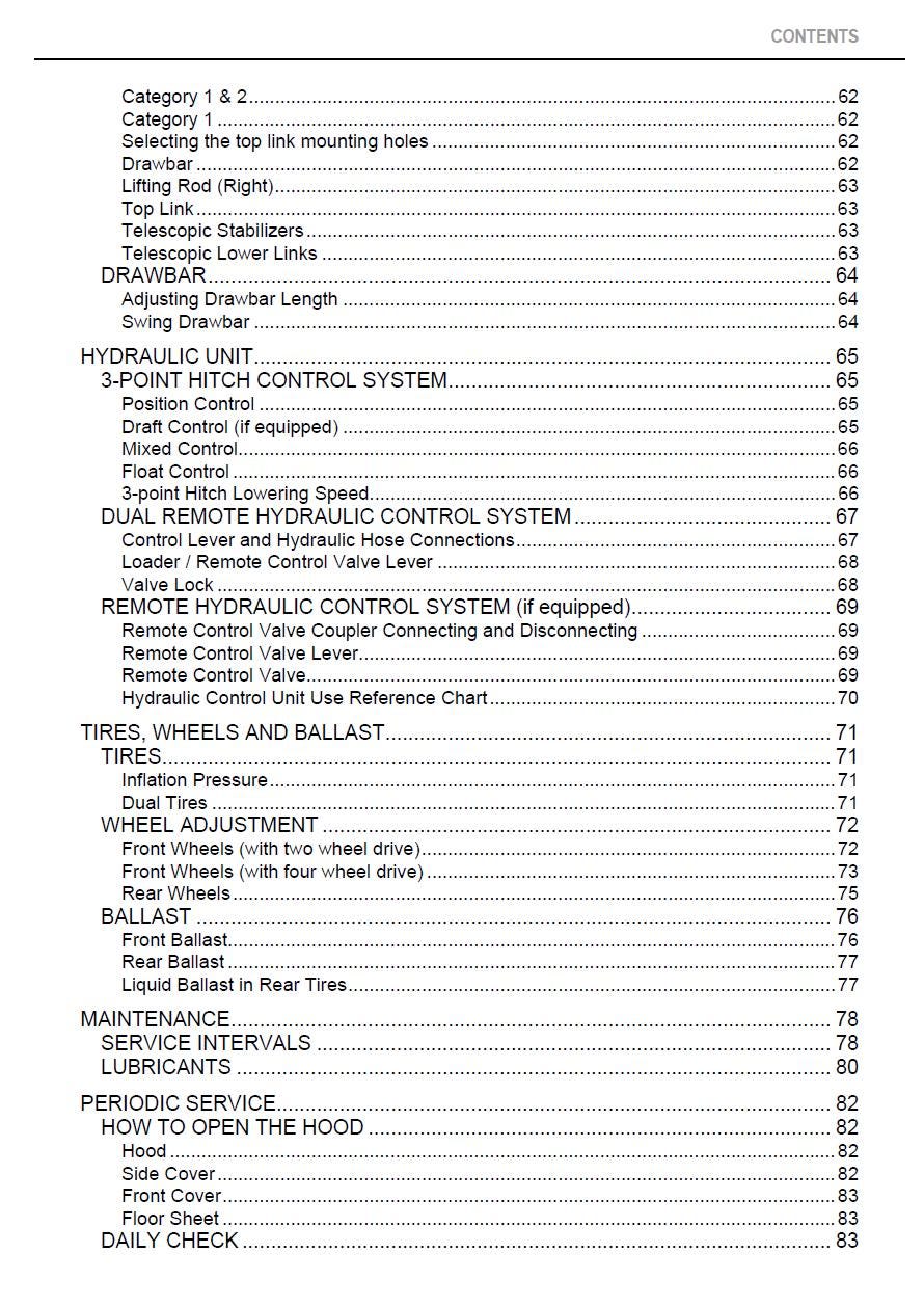 Kubota L3240 / L3540 / L3940 / L4240 / L4740 / L5040 / L5240 / L5740 Tractor Operators Manual