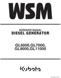 Kubota GL6000 / GL7000 / GL9000 / GL11000 Series Diesel Generator Workshop Service Manual (2015 Edition)