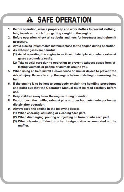 Kubota RK70-T / RK80-1T / RK95-1T Series Diesel Engine Operators Manual (2008 Edition)