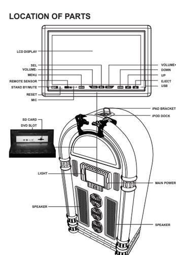 Steepletone Touch Rock 50 Bluetooth Jukebox Instruction Manual PDF Download