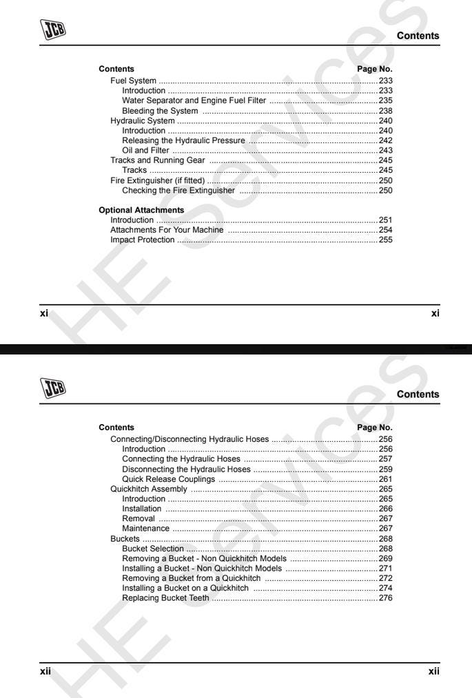 JCB 8026CTS / 8025ZTS / 8030ZTS / 8035ZTS Excavator Operator's Manual (2011 Edition) PDF Download