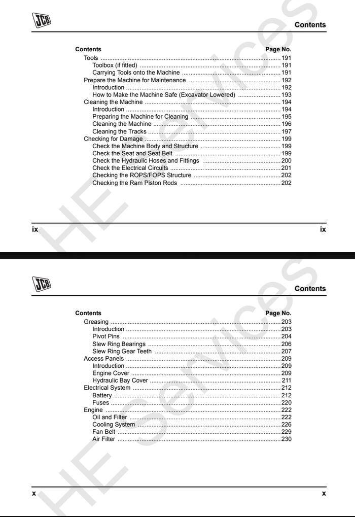 JCB 8026CTS / 8025ZTS / 8030ZTS / 8035ZTS Excavator Operator's Manual (2011 Edition) PDF Download
