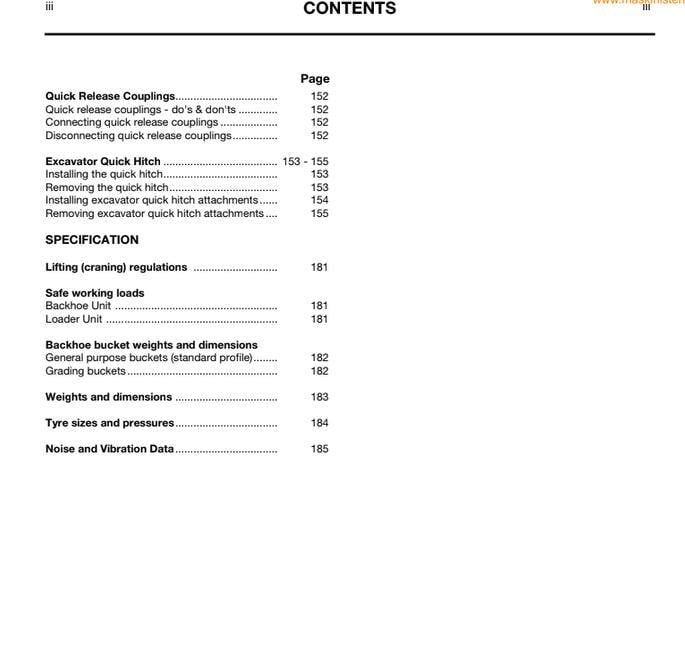JCB 2CX Backhoe Loader Operator's Manual (2002 Edition) PDF Download