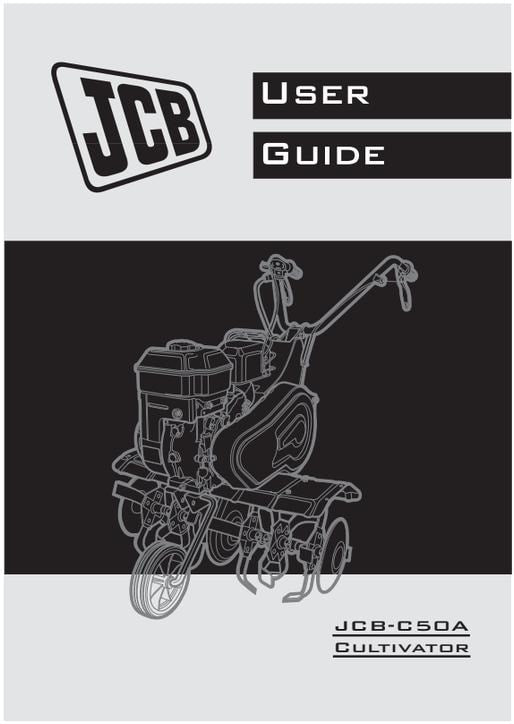 JCB JCB-C50A Petrol Cultivator User Guide (2003 Edition) PDF Download