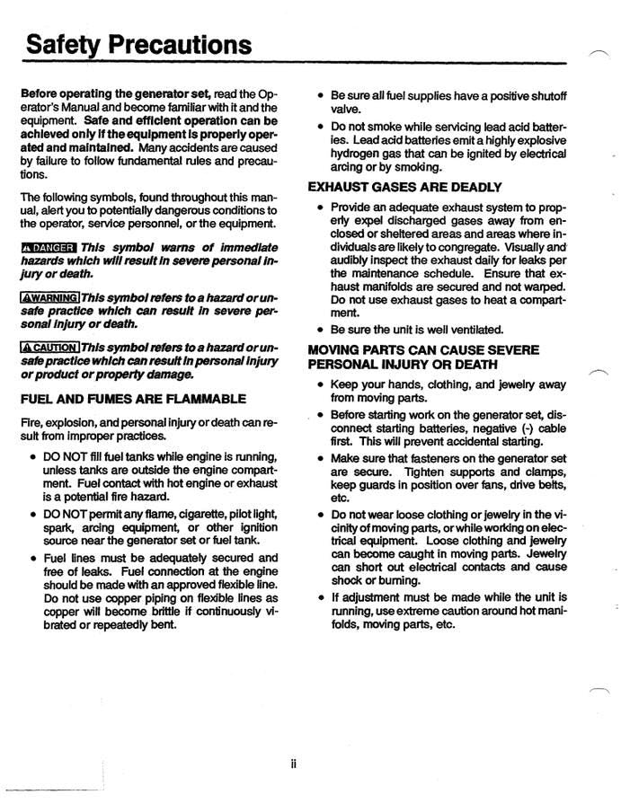 Onan JB / JCA / JCB Generator Set Service Manual (1994 Edition) Pdf Download
