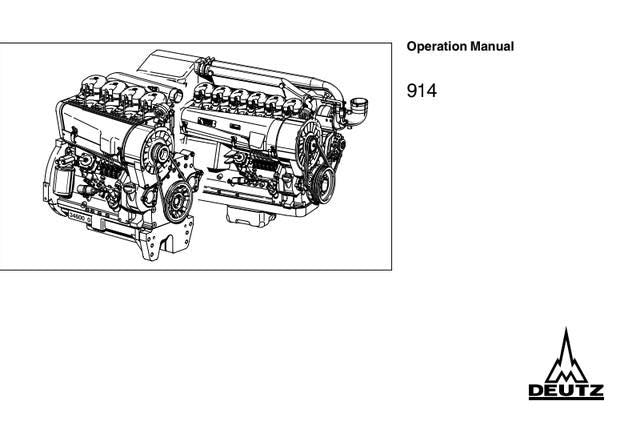 Deutz 914 Series Diesel Engine Operation Manual (2001 Edition) PDF Download