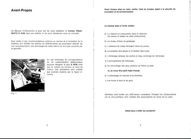 Deutz D4005 Diesel Tractor Operators Manual PDF Download