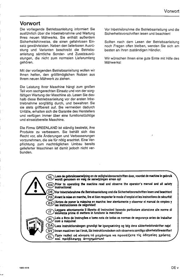 Deutz-Fahr KM 22 / KM 24 Drum Mower Operation Manual (1995 Edition) PDF Download