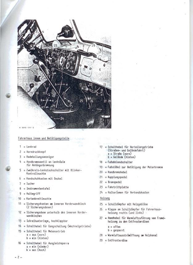 Magirus-Deutz F Mercur 125 A Chassis Supplementary Operating Manual (1962) PDF Download