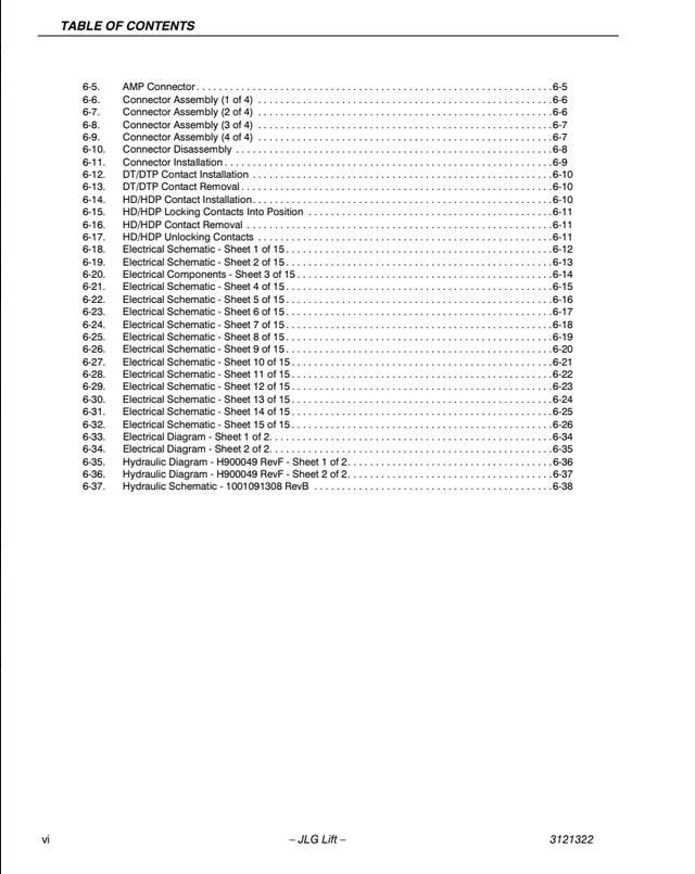JLG 67SL Self-Leveling Boom Lift Service & Maintenance Manual (2008) PDF Download