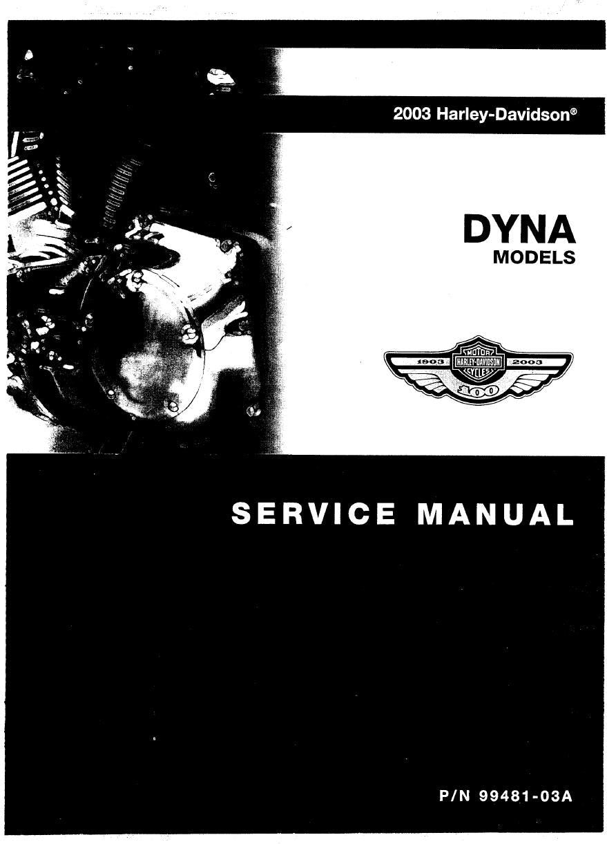 Harley-Davidson Dyna Models Service Manual (2003) PDF Download