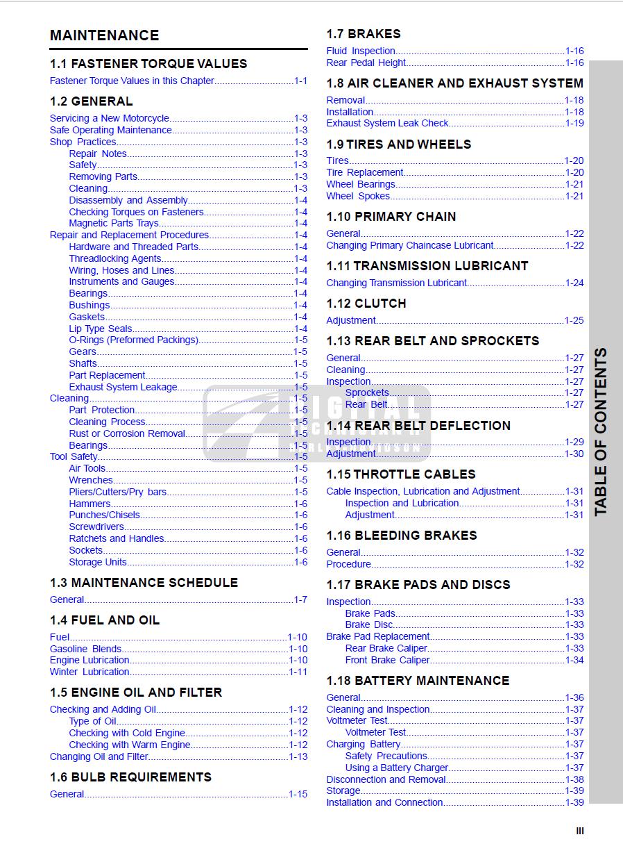 Harley-Davidson Dyna Models Service Manual (2009) PDF Download